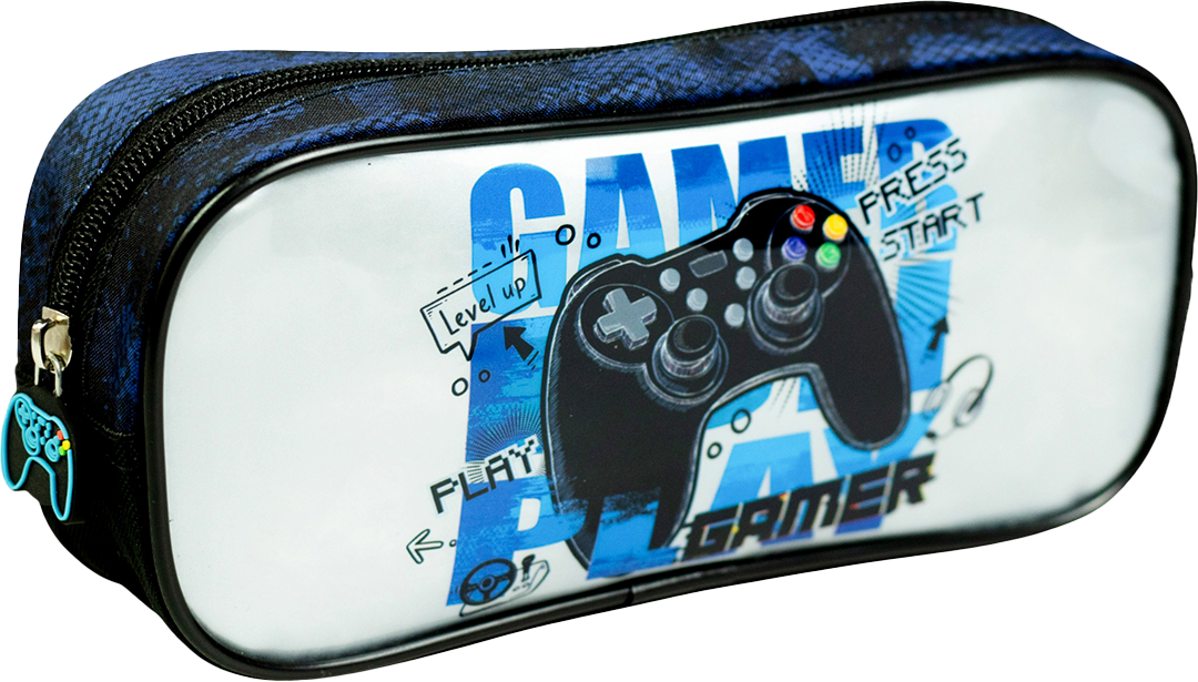 Estojo Kit Retangular Infantil Masculino Gamer
