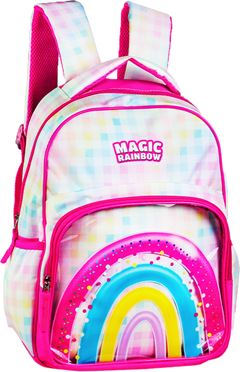 Mochila Kit Infantil Fem Premium Magic Raingow