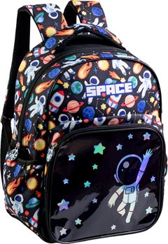 Mochila Kit Infantil Masc Premium Space