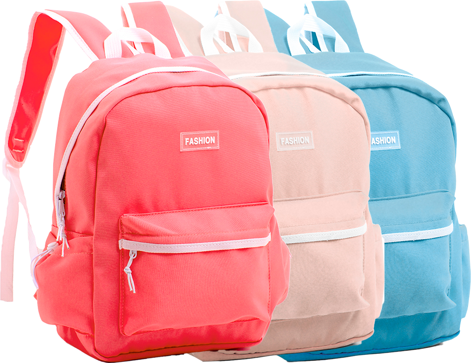 Mochila Kit Juvenil Fem Clean Colors