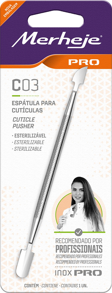 Espatula De Unha Merheje Inox Profissional