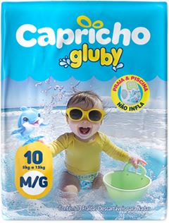 Fralda Capricho Piscina Gluby M/G 10un