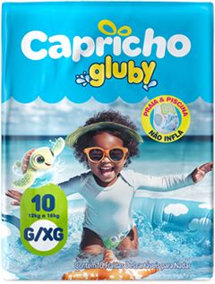 Fralda Capricho Piscina Gluby G/Xg 10un