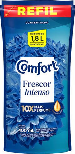 Amaciante Concentrado Comfort Frescor Intenso Sachet 400ml