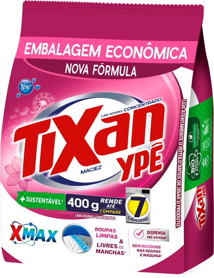 Sabao Em Po Tixan Ype Maciez Sachet 400g