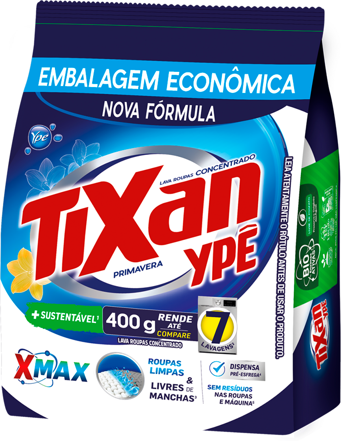 Sabao Em Po Tixan Ype Primavera Sachet 400g