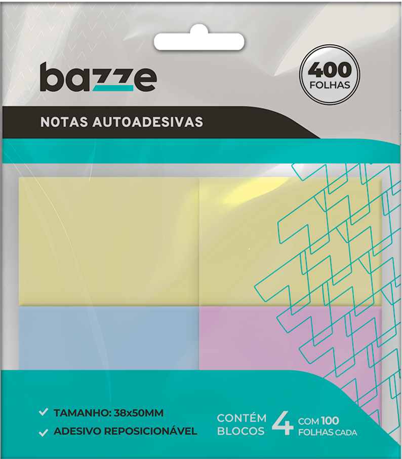 Nota Adesiva Bazze 4 Bloco Sortido 100fls