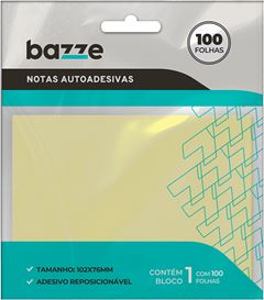 Nota Adesiva Bazze Amarelo 76x102mm 100fls