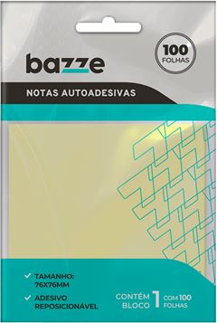 Nota Adesiva Bazze Amarelo 76x76mm 100fls