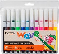 Canetinha Hidrografica Bazze Wave 12 Cores