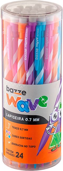 Lapiseira Bazze Wave 0.7mm Pote Sortido