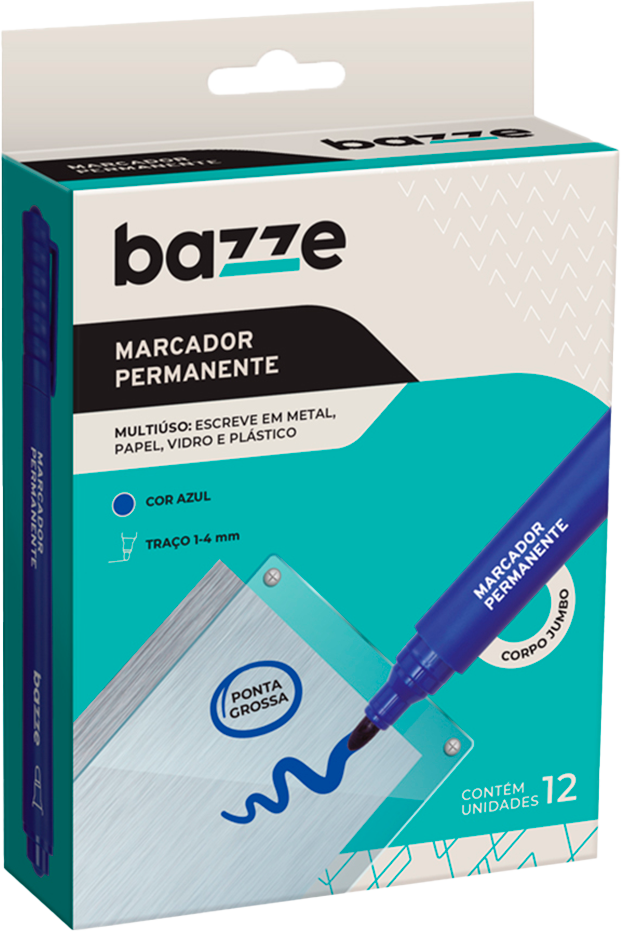 Marcador Permanente Bazze Azul