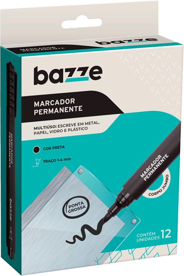 Marcador Permanente Bazze Preto