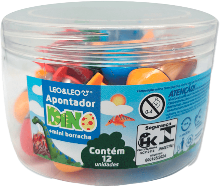 Apontador Leoleo Dino Foguete Com Deposito Sortido