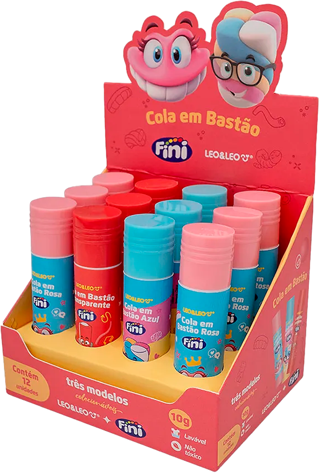 Cola Bastao Leoleo Colorida Fini 10g