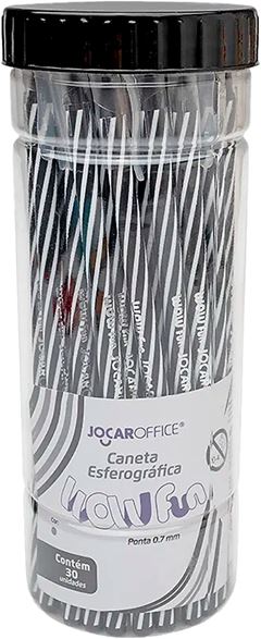 Caneta Leoleo Esferografica Wow 0.7 Preta Pote