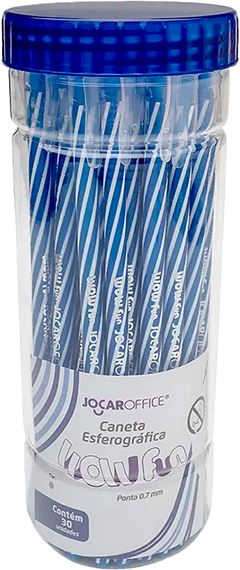 Caneta Leoleo Esferografica Wow 0.7 Azul Pote