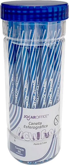 Caneta Leoleo Esferografica Wow 0.7 Azul Pote