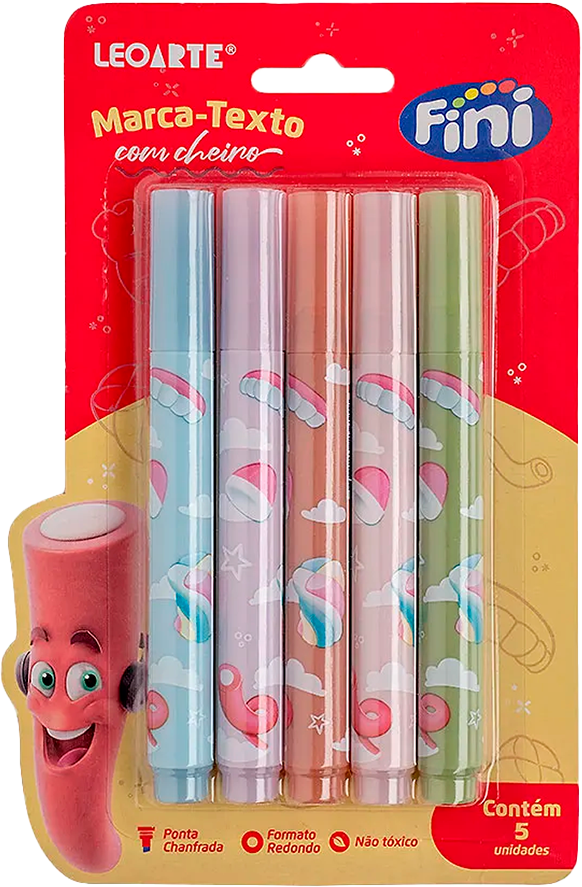 Marca Texto Leoleo Fini Com Aroma 5un