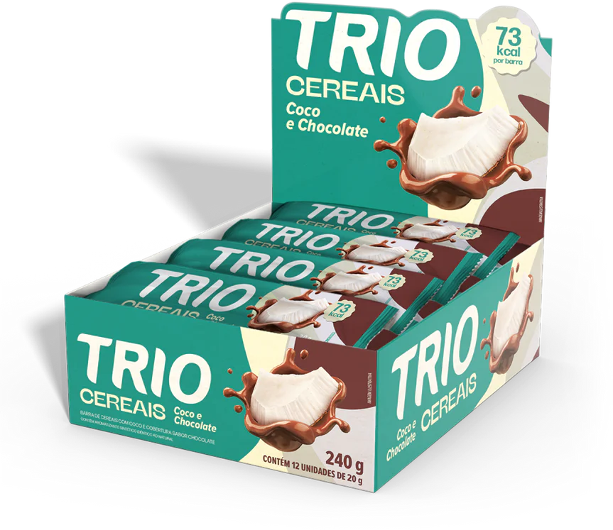 Barra De Cereal Trio Coco Com Chocolate 20g