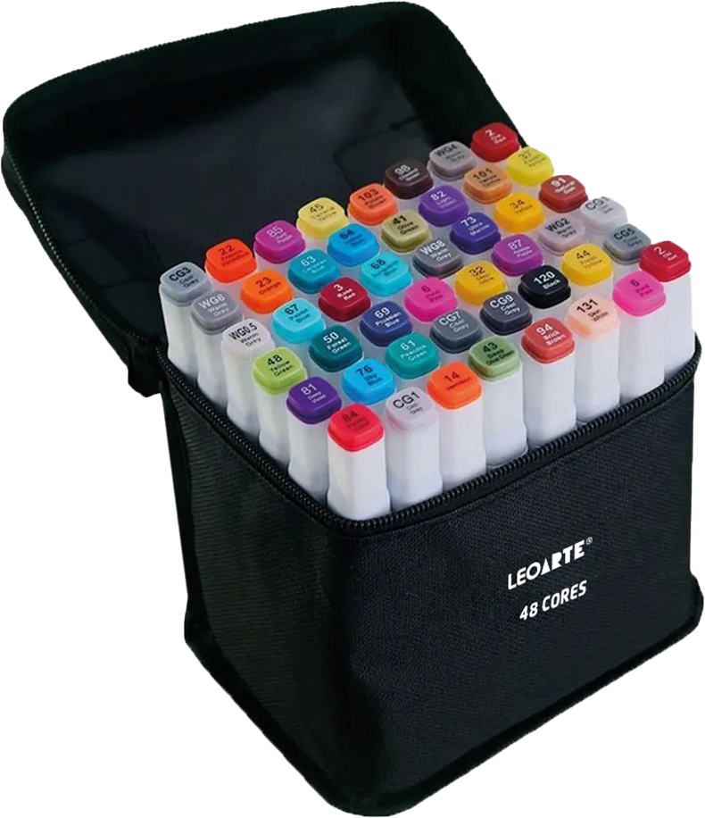 Canetinha Leoleo Bobbie Goods Com Estojo 48 Cores