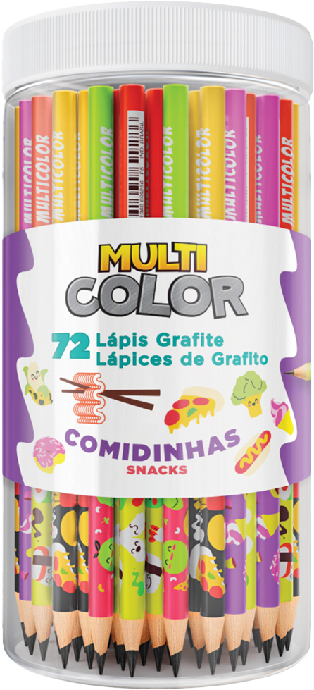 Lapis Grafite Faber Castell Multicolor Comidinhas Pote Sortido