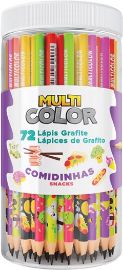 Lapis Grafite Faber Castell Multicolor Comidinhas Pote Sortido