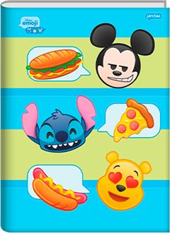 Caderno Jandaia Universitario Disney Emoji Cd Cost 80fls