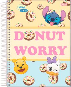 Caderno Jandaia Universitario Disney Emoji Cd 10m 160fls