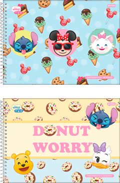 Caderno Jandaia Cartografia Disney Emoji Cd Esp 80fls