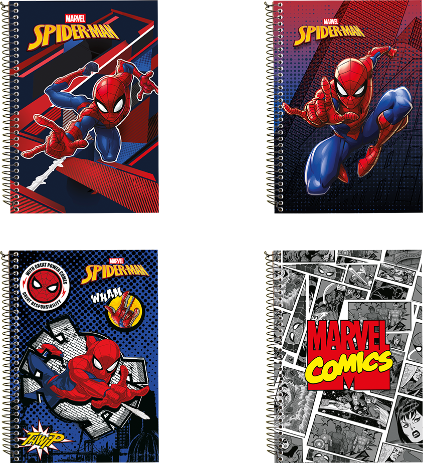 Caderno Culturama Universitario Marvel Spiderman Cd 10m 160f
