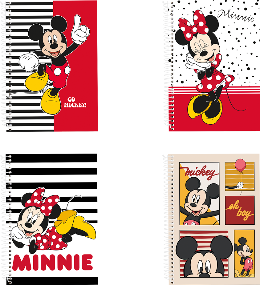 Caderno Culturama Universitario Mickey Minnie Cd 1m 80f