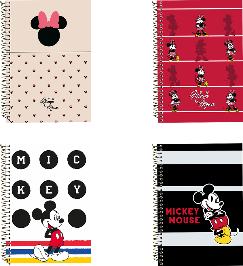 Caderno Culturama Universitario Mickey Minnie Cd 10m 160f