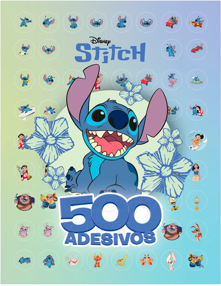 Livro Colorir Culturama Stitch + 50 Adesivos Cd 36f