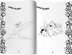 Livro Colorir Culturama Stitch + 500 Adesivos Cd 36fls