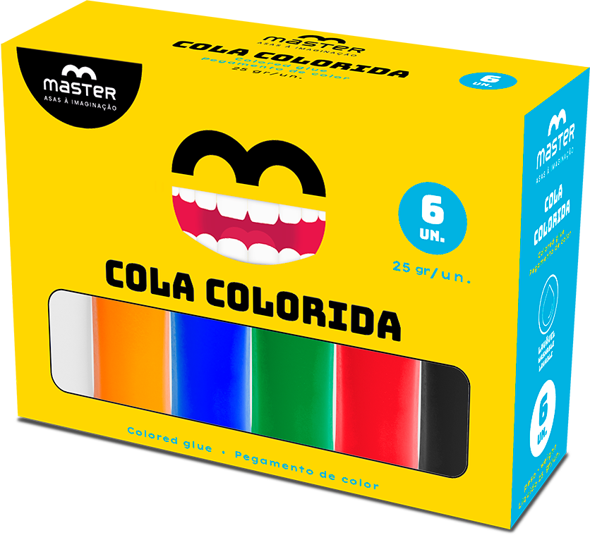 Cola Colorida Master 6 Cores 25g