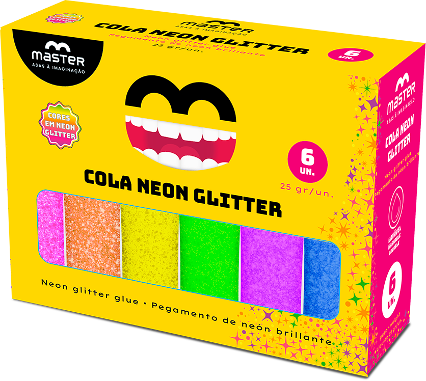 Cola Colorida Master Neon 6 Cores 25g