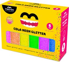 Cola Colorida Master Neon Glitter 6 Cores 25g