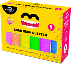 Cola Colorida Master Neon Glitter 6 Cores 25g