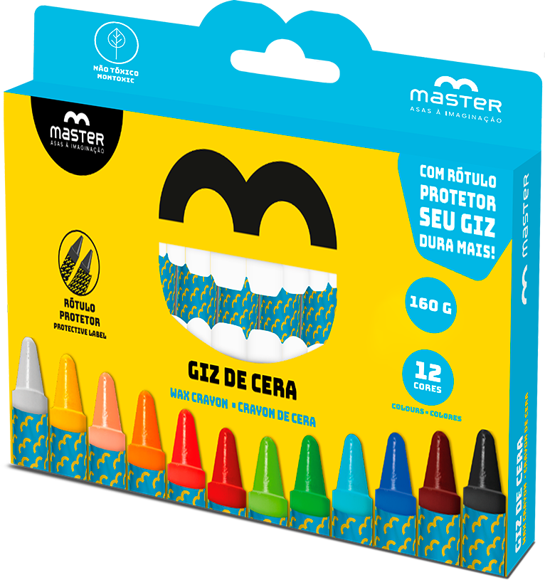 Giz De Cera Master 110mm 12 Cores
