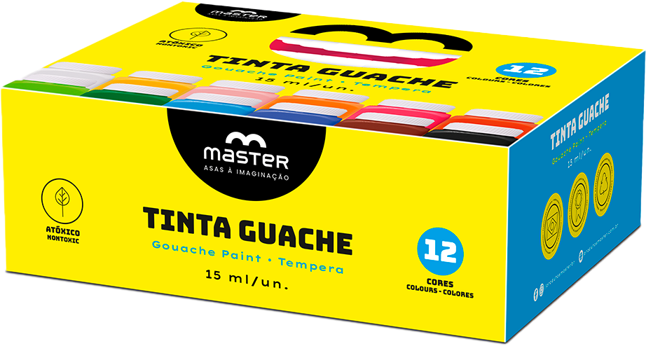 Tinta Guache Master 12 Cores 15ml