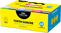 Tinta Guache Master 12 Cores 15ml