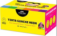 Tinta Guache Master 6 Cores 15ml Neon
