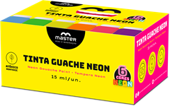 Tinta Guache Master 6 Cores 15ml Neon