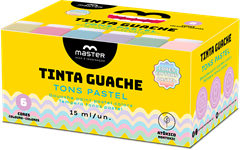 Tinta Guache Master 6 Cores 15ml Tons Pasteis