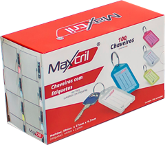 Chaveiro Com Etiqueta Maxcril Sortido 100un