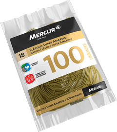 Elastico Mercur Super Amarelo 18 100un