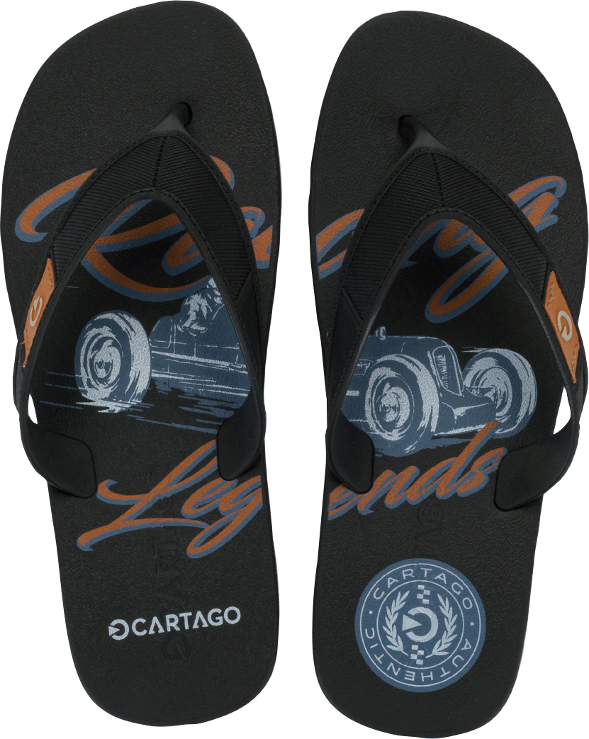 Sandalia Cartago Dakar Masc Adulto Preto/Azul/Laranja