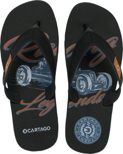 Sandalia Cartago Dakar Masc Adulto Preto/Azul/Laranja