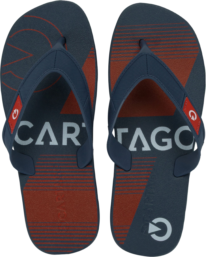 Sandalia Cartago Dakar Masc Adulto Azul/Azul/Vermelho